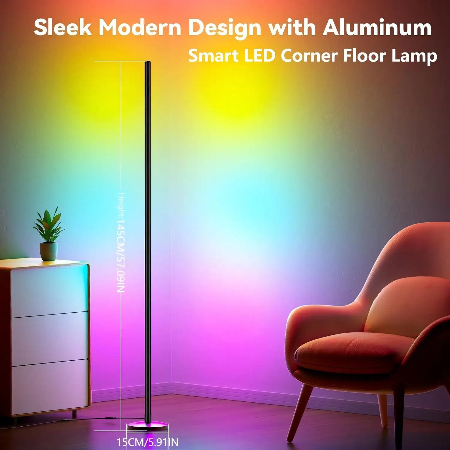 Neon Corner Lamp